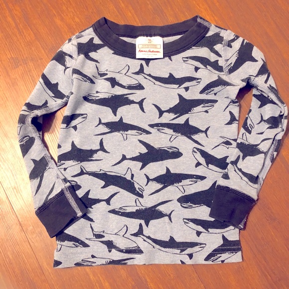 Hanna Andersson Other - 🦈 Hanna Andersson pajama pj top Boys 90cm sz 3 Long Sleeve Shirt Kids shark
